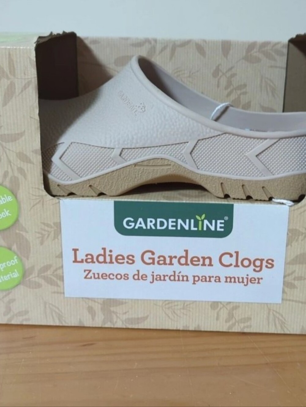 Ladies Slip-On Clogs — Beige 9/10